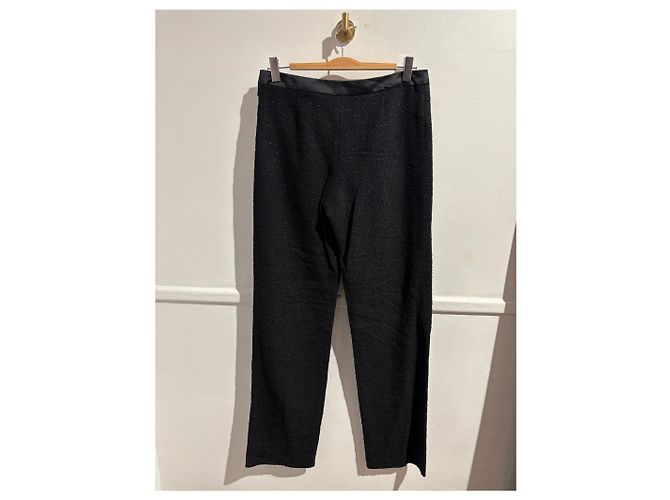 Pantalones CHANEL T.International XL Algodón Negro - vista 5