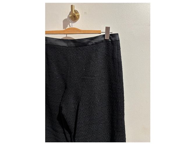 Pantalones CHANEL T.International XL Algodón Negro - vista 6