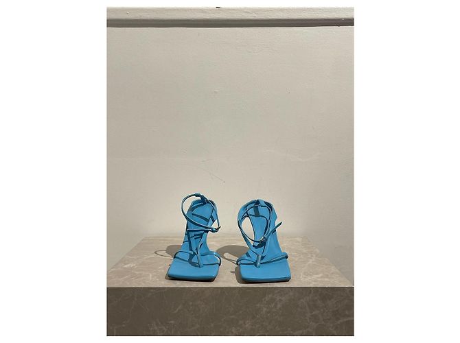 Sandali BOTTEGA VENETA T.EU 38 Pelle Blu - vista 3