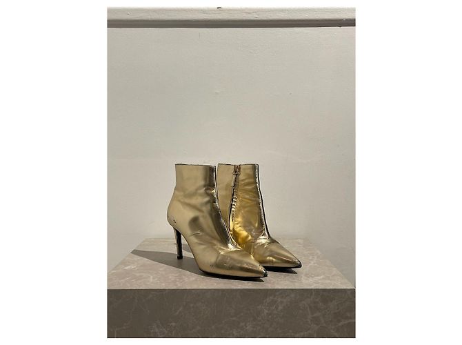 Botines BALENCIAGA T.EU 37 Cuero Dorado - vista 2