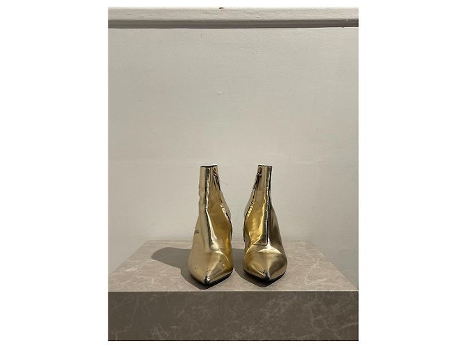Botines BALENCIAGA T.EU 37 Cuero Dorado - vista 3
