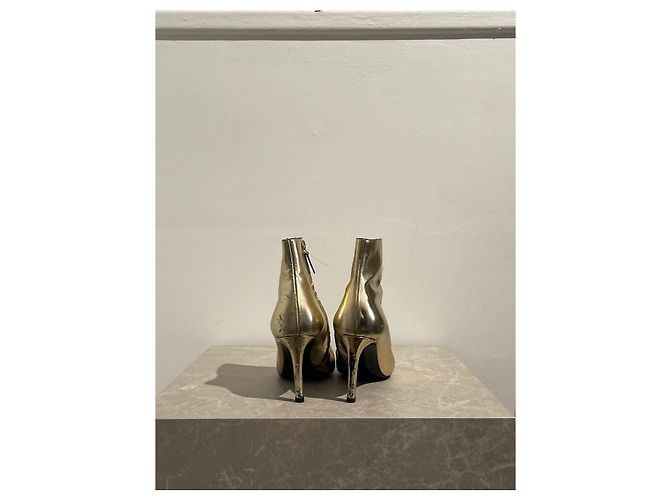 Botines BALENCIAGA T.EU 37 Cuero Dorado - vista 4