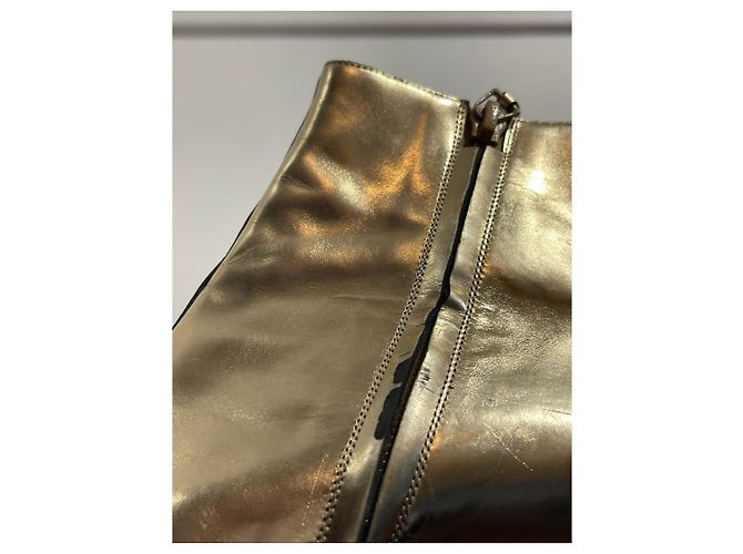 Botines BALENCIAGA T.EU 37 Cuero Dorado - vista 9