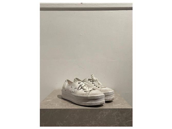Céline Sneaker CELINE T.EU 38 Stoff Weiß - Ansicht 2