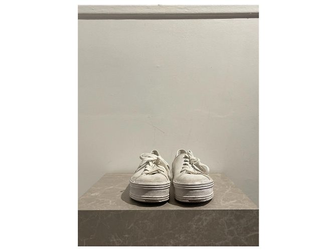 Céline Sneaker CELINE T.EU 38 Stoff Weiß - Ansicht 5