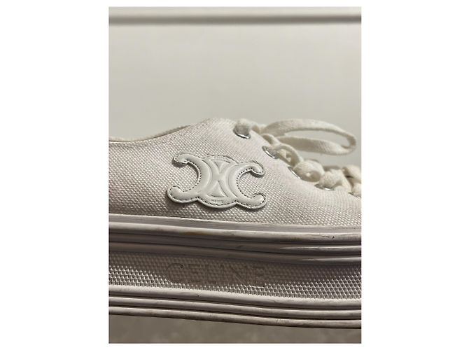 Céline Sneaker CELINE T.EU 38 Stoff Weiß - Ansicht 6