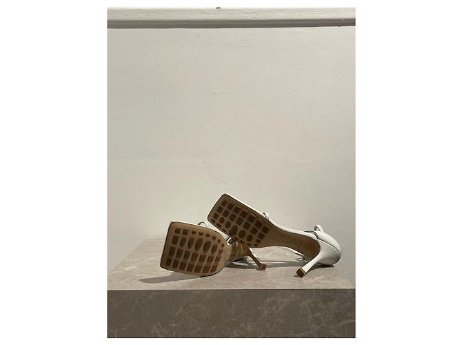 Sandálias BOTTEGA VENETA T.EU 38 Couro Branco - vista 5