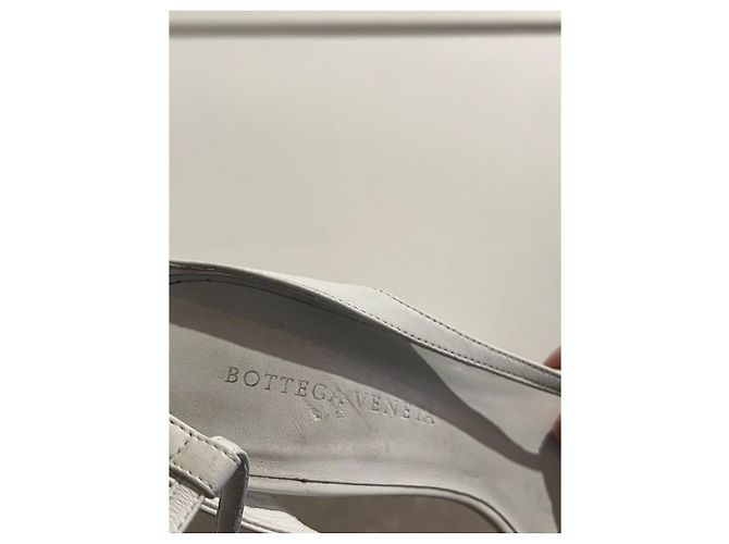 Sandálias BOTTEGA VENETA T.EU 38 Couro Branco - vista 7