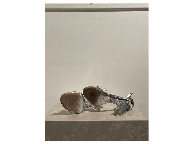 Sandali LOUIS VUITTON T.EU 38 Pelle Argento - vista 5