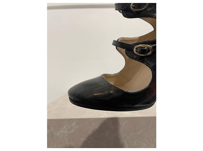 Botines JIMMY CHOO T.EU 37 Cuero Negro - vista 5