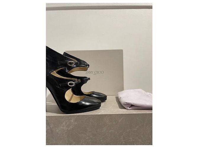 Botines JIMMY CHOO T.EU 37 Cuero Negro - vista 8