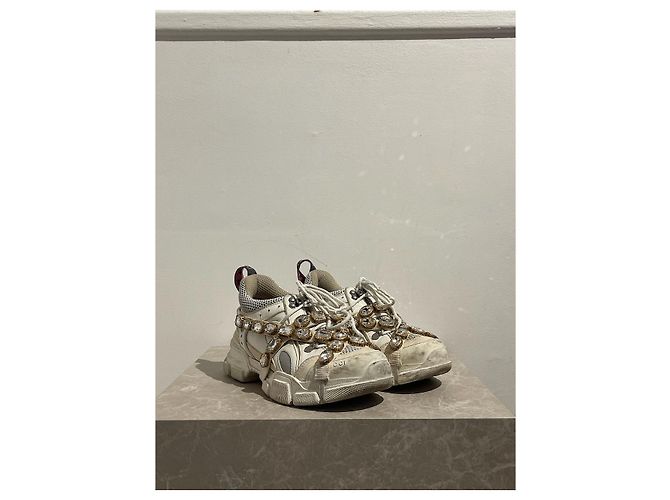 Sneakers GUCCI T.EU 38 Pelle Bianco - vista 2