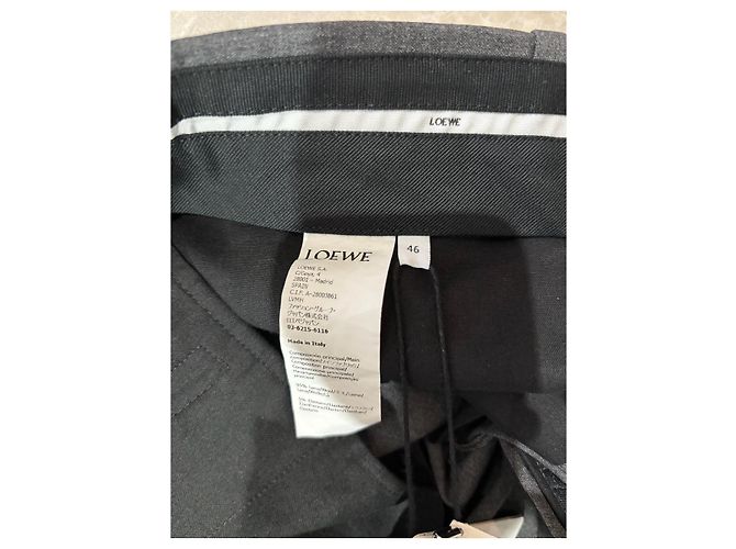 Pantaloni LOEWE T.FR 46 Cotone Grigio - vista 8