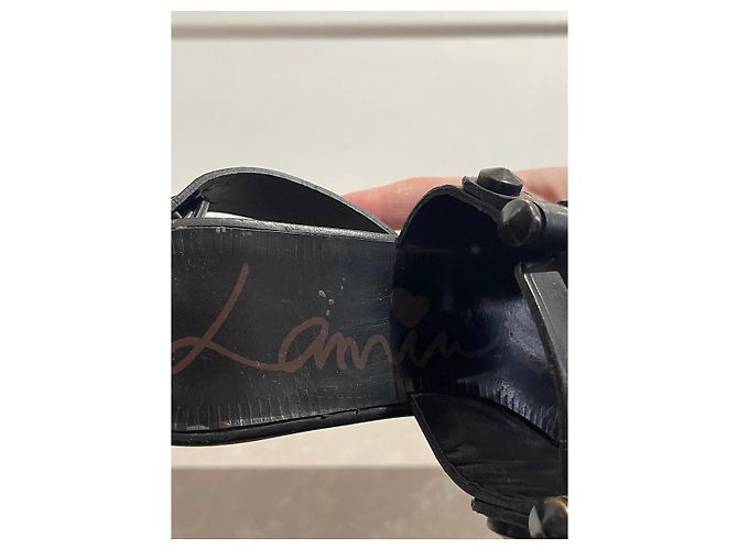 Sandali LANVIN T.EU 37 Pelle Nero - vista 6