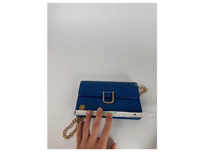 Vintage Givenchy 4G Leder Tasche Blau - Ansicht 10