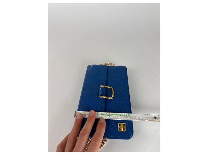 Vintage Givenchy 4G Leder Tasche Blau - Ansicht 11