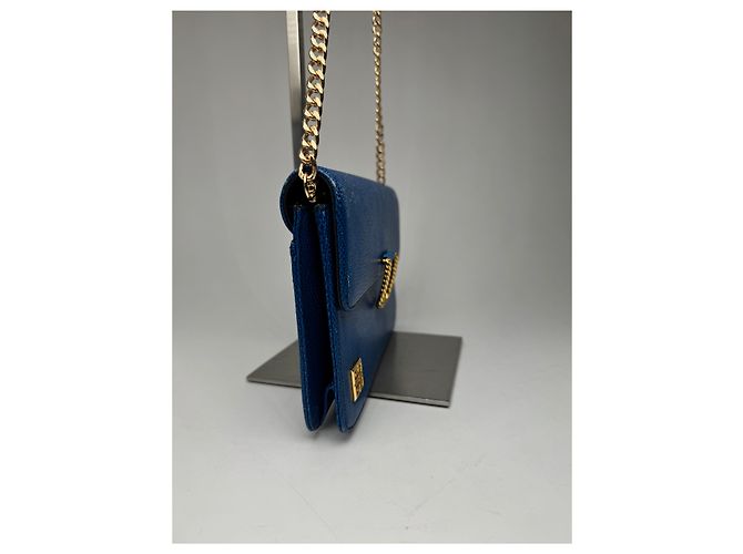 Vintage Givenchy 4G Leder Tasche Blau - Ansicht 4