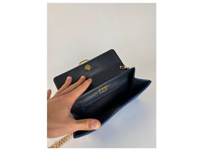 Vintage Givenchy 4G Leder Tasche Blau - Ansicht 5