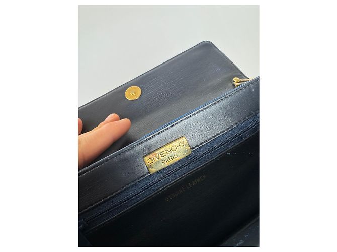 Vintage Givenchy 4G Leder Tasche Blau - Ansicht 6
