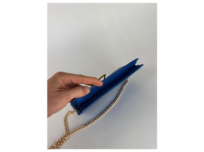 Vintage Givenchy 4G Leder Tasche Blau - Ansicht 9