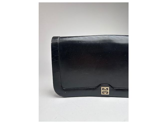 Clutch in pelle vintage Givenchy nera Nero - vista 10