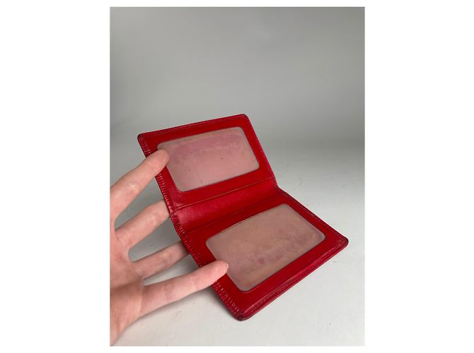 Vintage Louis Vuitton EPI leather Card Holder Red - view 7