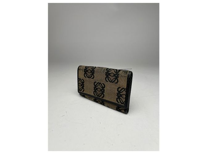 Vintage Loewe Madrid Monogram Key Holder Brown - view 9