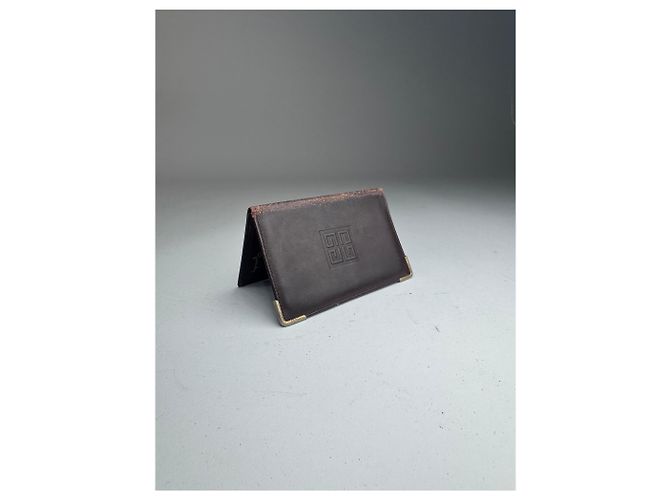 Vintage Givenchy Leather Card Holder Brown - view 13