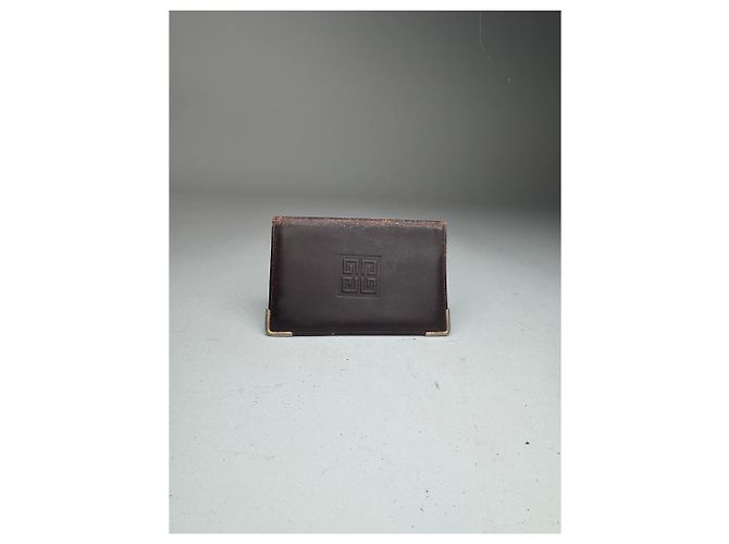 Vintage Givenchy Leather Card Holder Brown - view 2