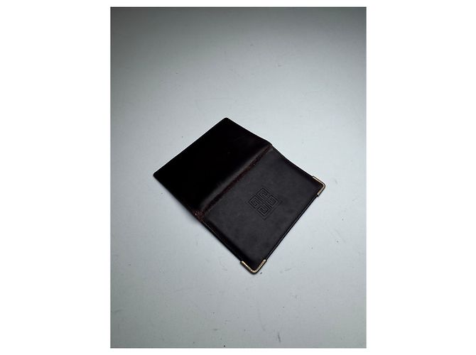 Vintage Givenchy Leather Card Holder Brown - view 7