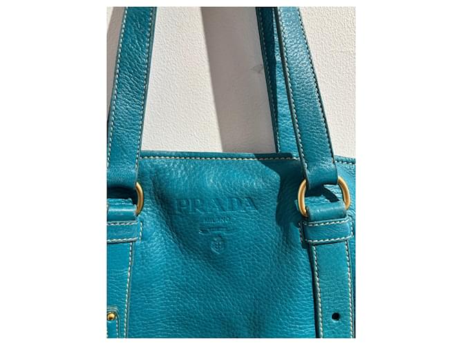 PRADA Bolsos T. Cuero Azul - vista 2