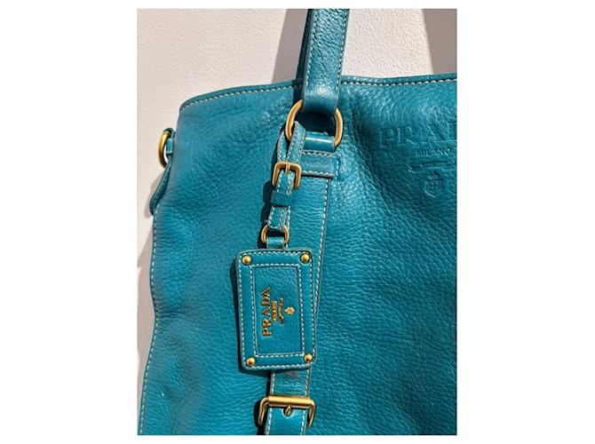 PRADA Bolsos T. Cuero Azul - vista 3