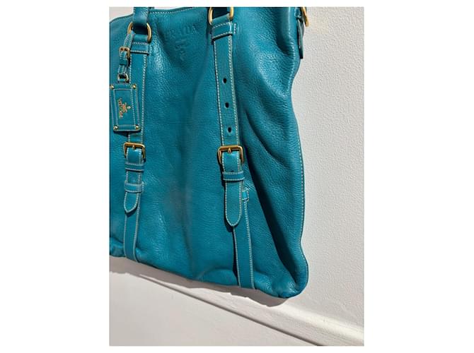 PRADA Bolsos T. Cuero Azul - vista 4
