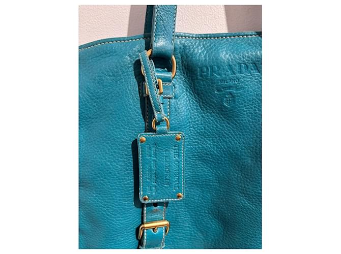 PRADA Bolsos T. Cuero Azul - vista 7