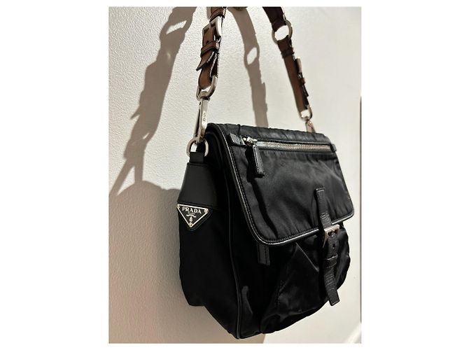 Double PRADA Handtaschen T. Synthetisch Schwarz - Ansicht 5