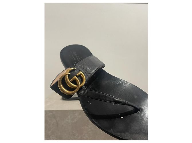 Sandali GUCCI T.EU 37 Pelle Nero - vista 2