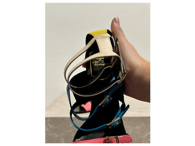 Sandali ROGER VIVIER T.EU 37 Pelle Multicolore - vista 5