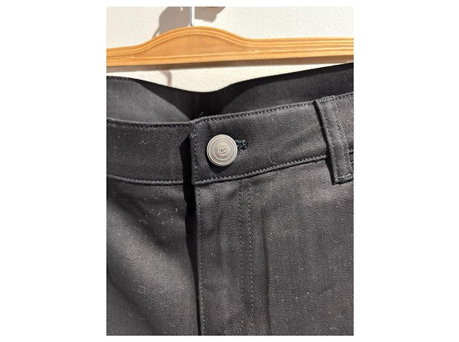 Jeans CHANEL T.FR 42 Algodão Preto - vista 3
