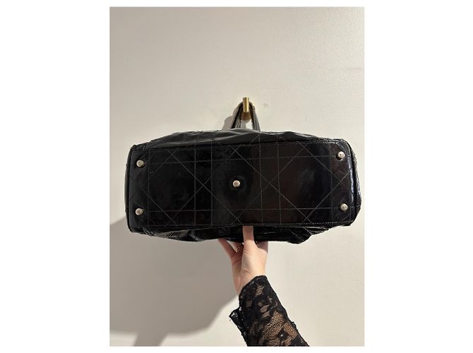 Cannage Borse DIOR T. Pelle verniciata Nero - vista 11