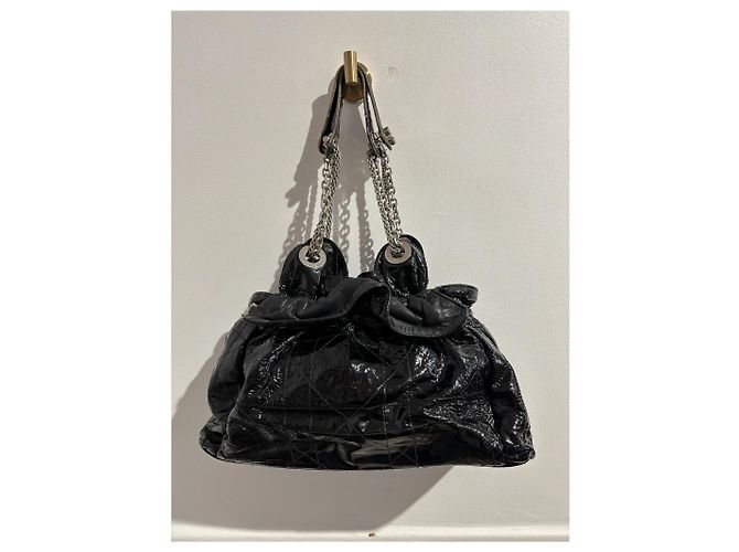 Cannage Borse DIOR T. Pelle verniciata Nero - vista 13