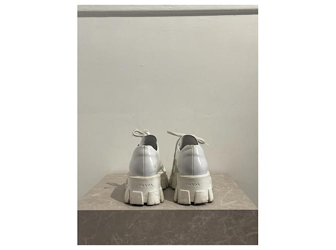 PRADA Mules e zoccoli T.EU 37.5 Pelle Bianco - vista 4