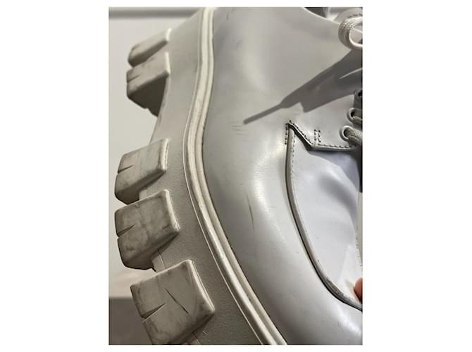PRADA Mules e zoccoli T.EU 37.5 Pelle Bianco - vista 7
