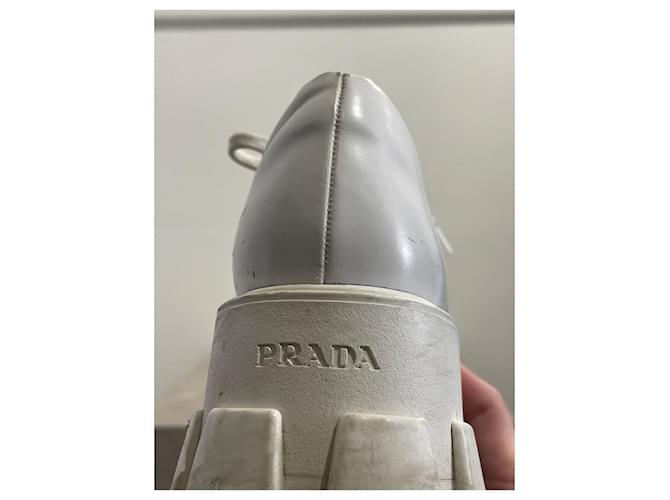 PRADA Mules e zoccoli T.EU 37.5 Pelle Bianco - vista 8