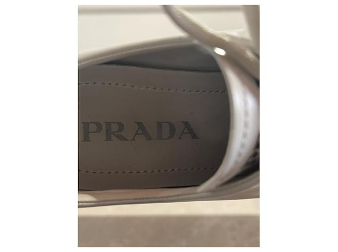 PRADA Mules e zoccoli T.EU 37.5 Pelle Bianco - vista 9