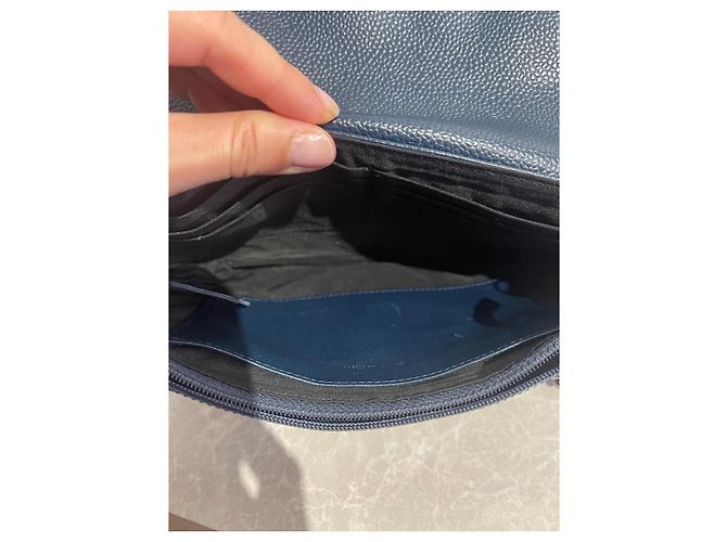 Wallet On Chain Borse CHANEL T. Pelle Blu - vista 15