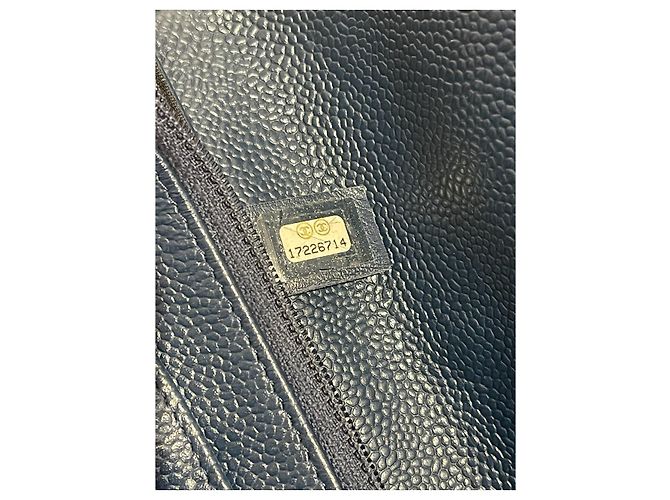 Wallet On Chain Borse CHANEL T. Pelle Blu - vista 16
