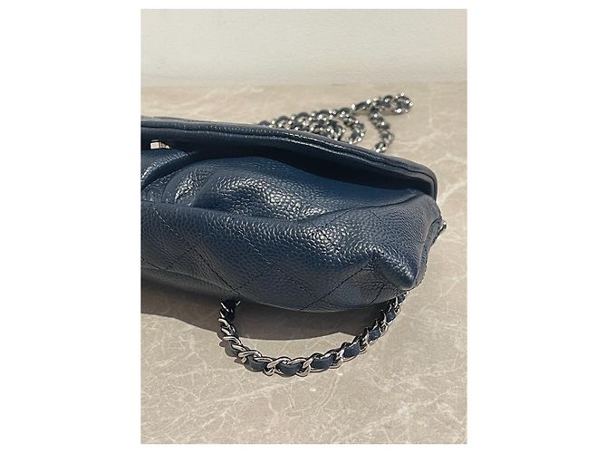 Wallet On Chain Borse CHANEL T. Pelle Blu - vista 5
