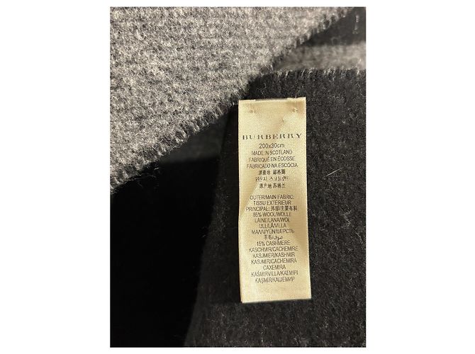 Sciarpe BURBERRY T. Lana Nero - vista 5