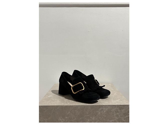 PRADA Tacchi T.EU 38.5 Camoscio Nero - vista 2