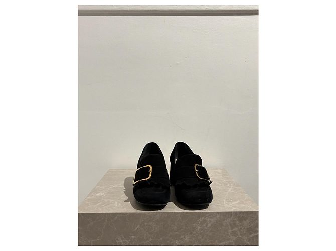 PRADA Tacchi T.EU 38.5 Camoscio Nero - vista 3
